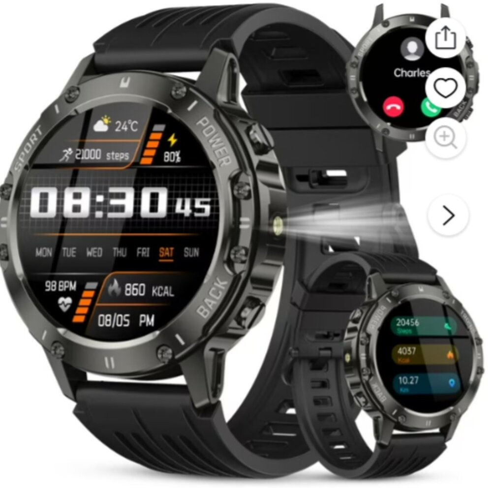 NEW In Box: Tikland Military Smart Watch for Men Answer/Make Calls